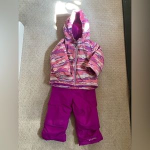 Columbia toddler snow ski jacket bibs pants set 2T